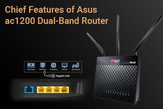 Chief Features of Asus ac 1200 Dual-band router